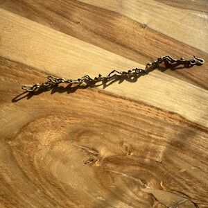 Vintage brutalist figure bronze bohemian bracelet